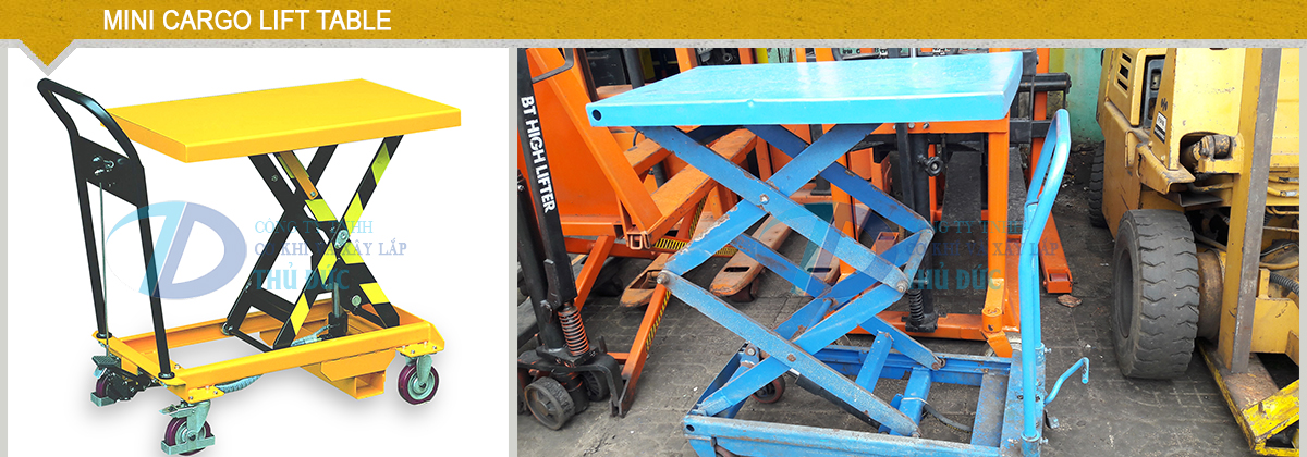 Mini cargo lift table