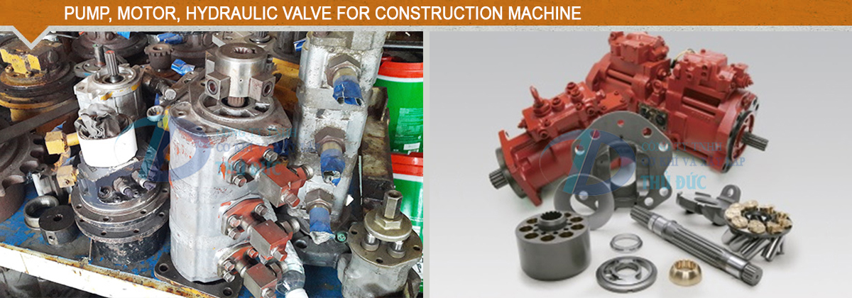 Pump, motor, hydraulic valve for construction machine