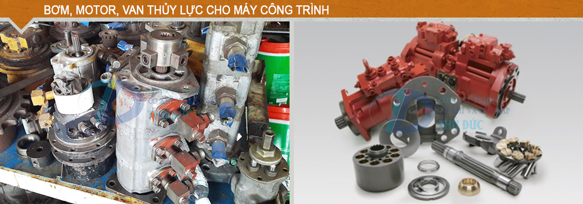Bơm, motor, van thủy lực cho máy công trình