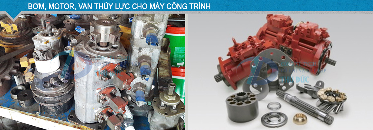 Bơm, motor, van thủy lực cho máy công trình