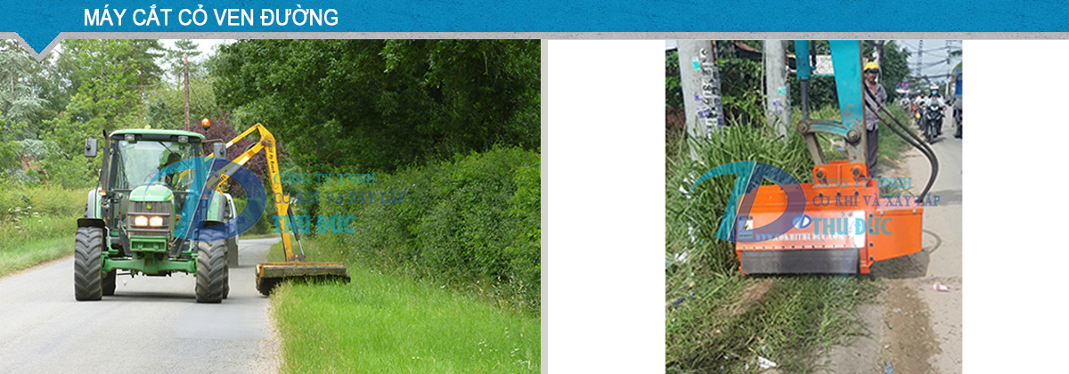 Máy cắt cỏ ven đường