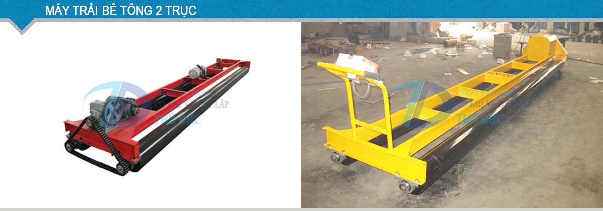 Máy rải đường bê tông 2 trục