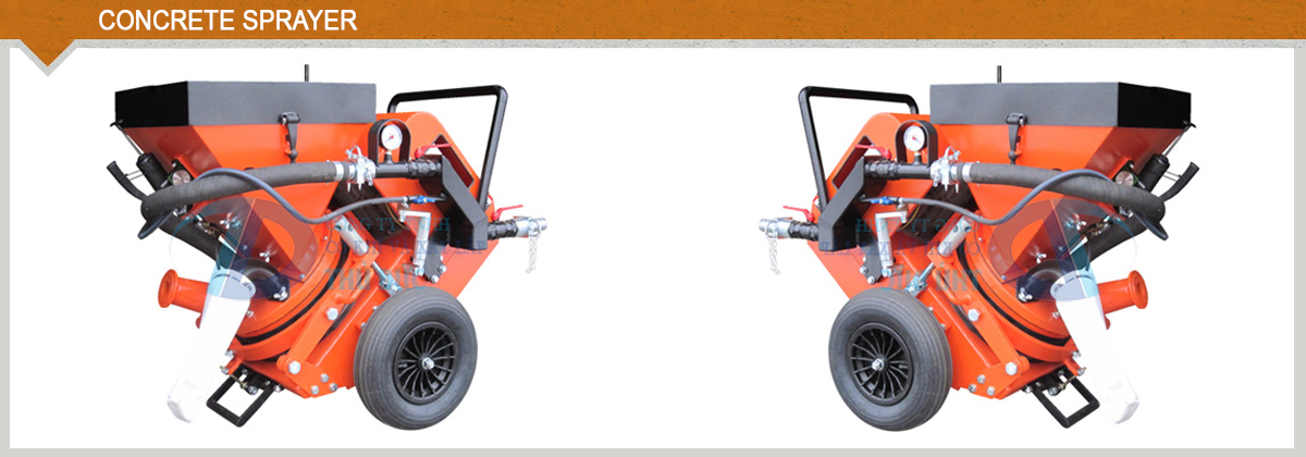 Concrete spraying machine