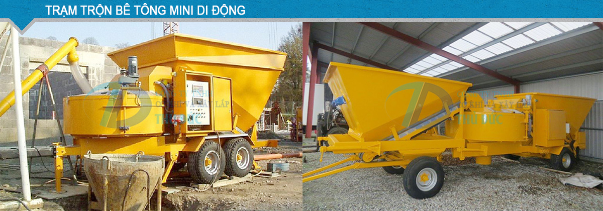Trạm trộn bê tông di động mini