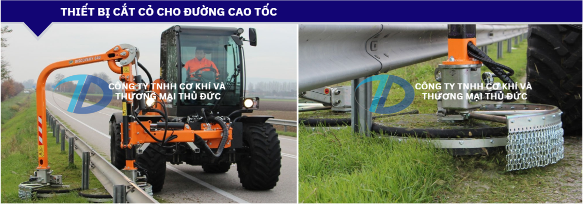 Thiết bị cắt cỏ cho đường cao tốc
